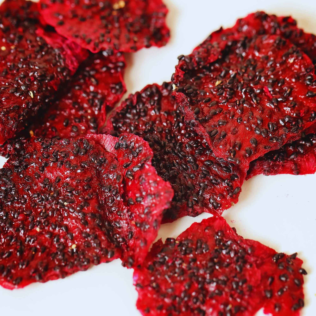 Dried dragon fruit slices red pitaya healthy fruit snack Australia