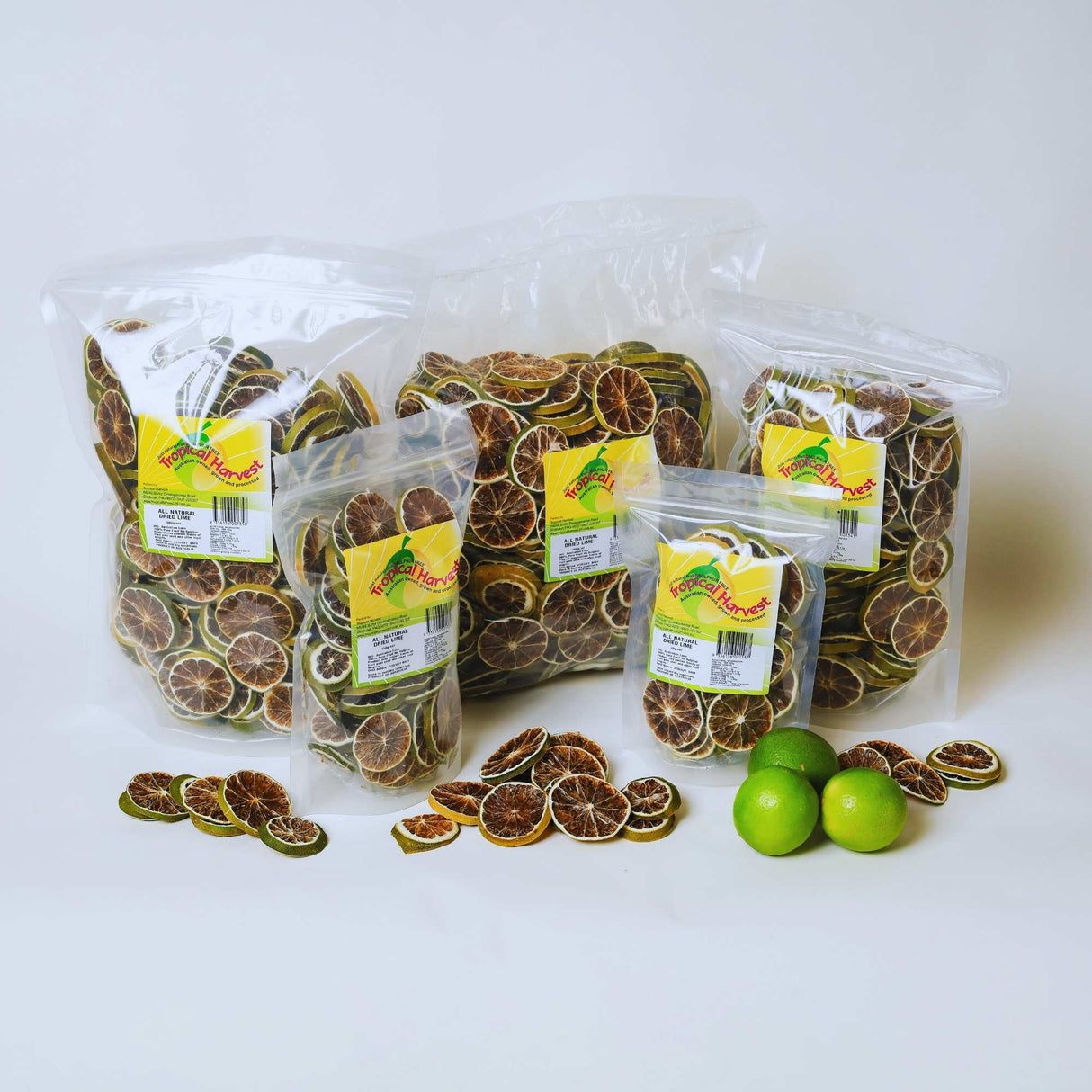 Dried lime slices available in 70g 150g 350g 500g and 1kg packs for drinks and recipes
