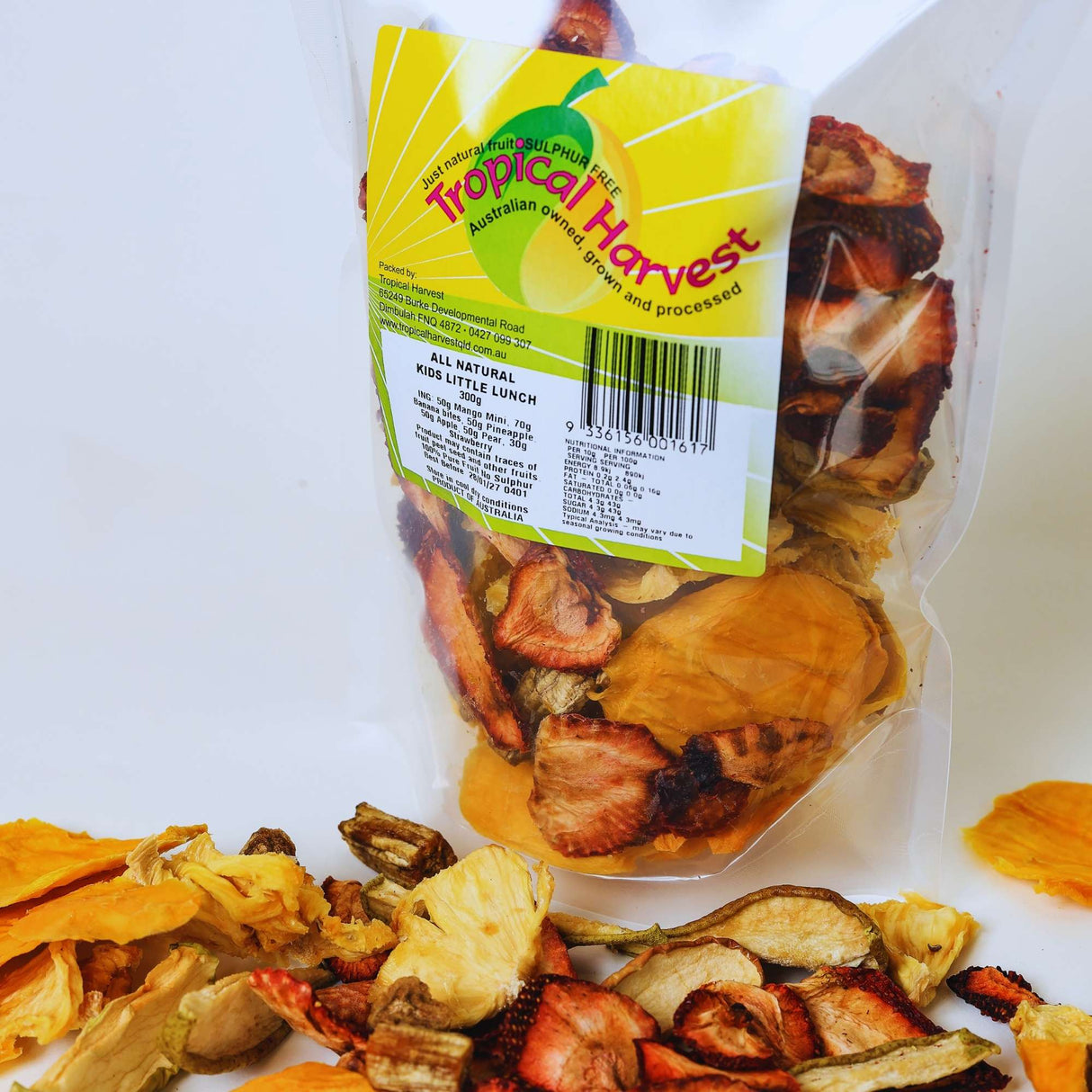 300g kids dried fruit mix pack with mango banana strawberry apple and pineapple pieces