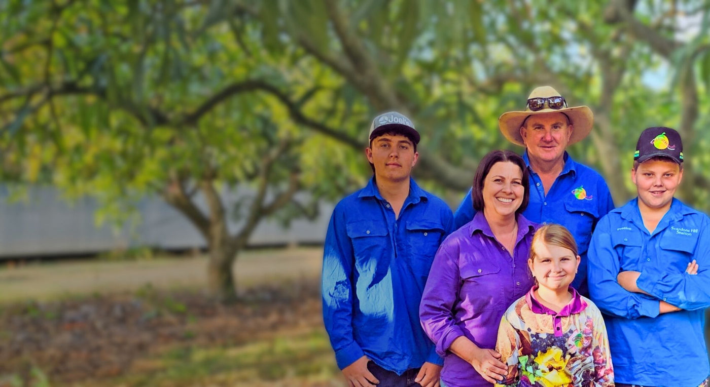 Tropical Harvest family farm promoting their loyalty program with rewards for buying Australian dried fruit