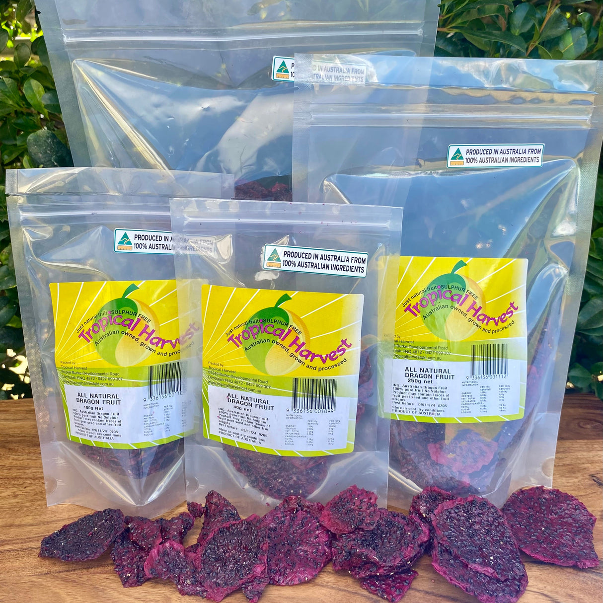 Dried Dragon Fruit - 100% Australian