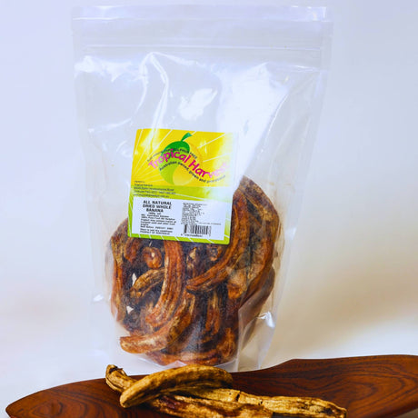 1kg pack of Australian dried banana whole made from slow-dried bananas with no added sugar