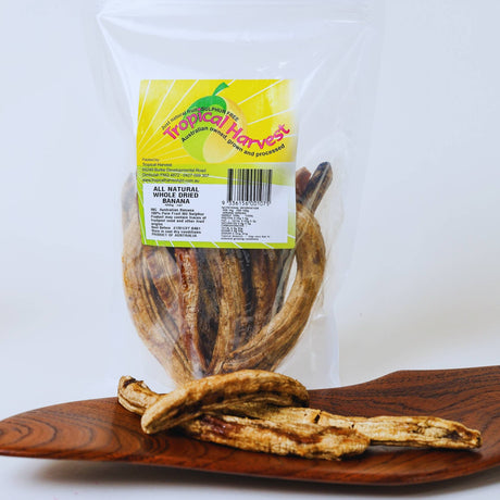 550g pack of Australian dried banana whole naturally sweet slow-dried bananas