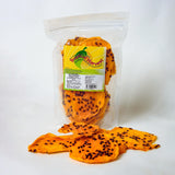 500g Australian dried mango with passionfruit pulp – value size pack, no added sugar or preservatives.