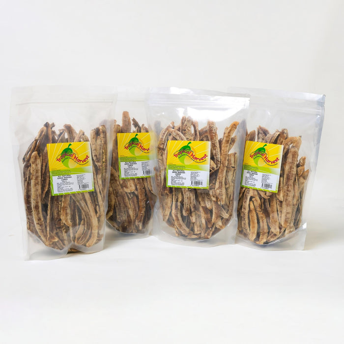 Bulk Australian dried banana long 4kg pack containing four 1kg resealable bags
