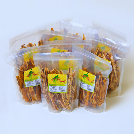 Bulk Australian dried banana whole 10kg pack with multiple 1kg bags of naturally slow-dried bananas