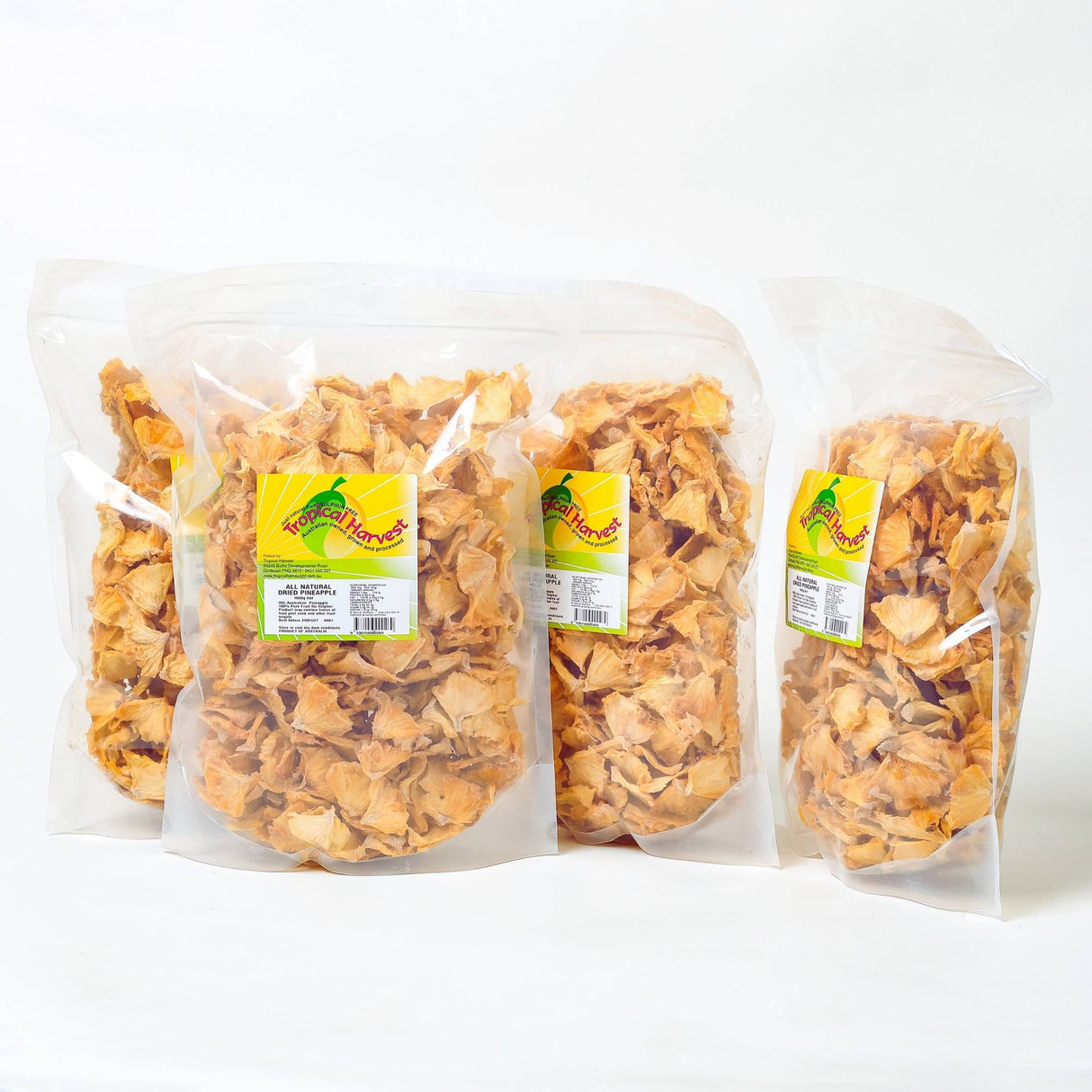 Bulk Australian dried pineapple 4kg pack with four 1kg bags
