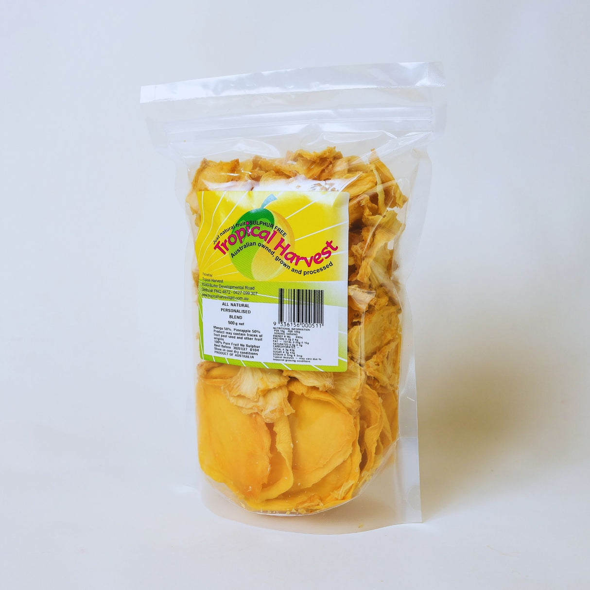 500g custom dried fruit mix, most popular size for everyday use and personalised fruit blends