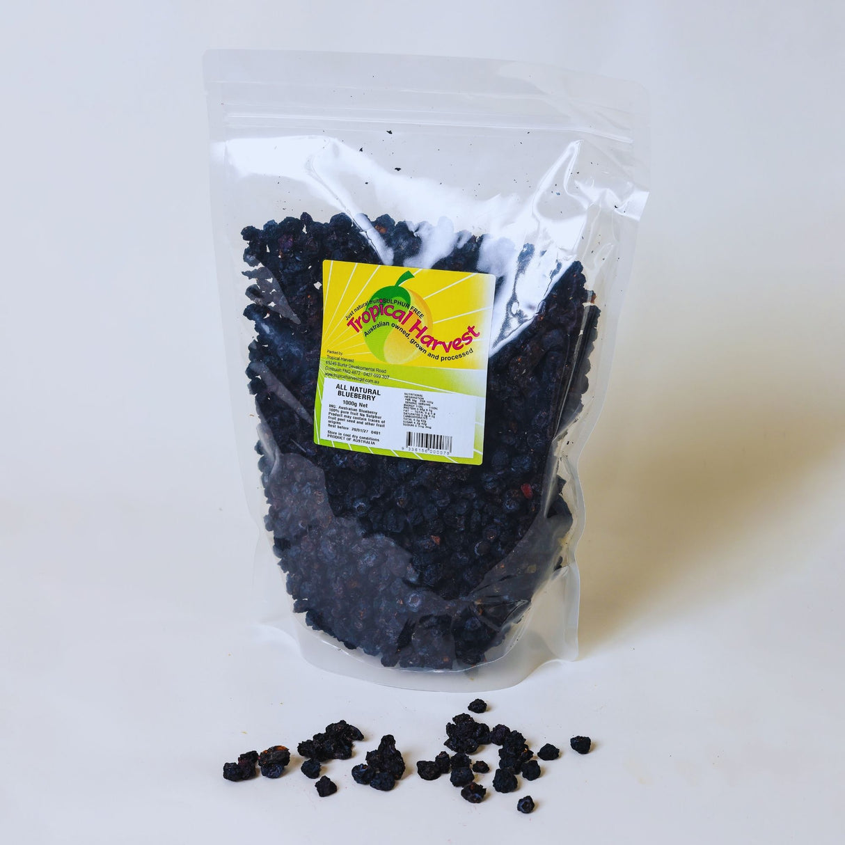 1kg bulk pack of dried blueberries for baking cereal and large batches
