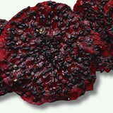 Close up dried dragon fruit showing texture and natural seeds detail