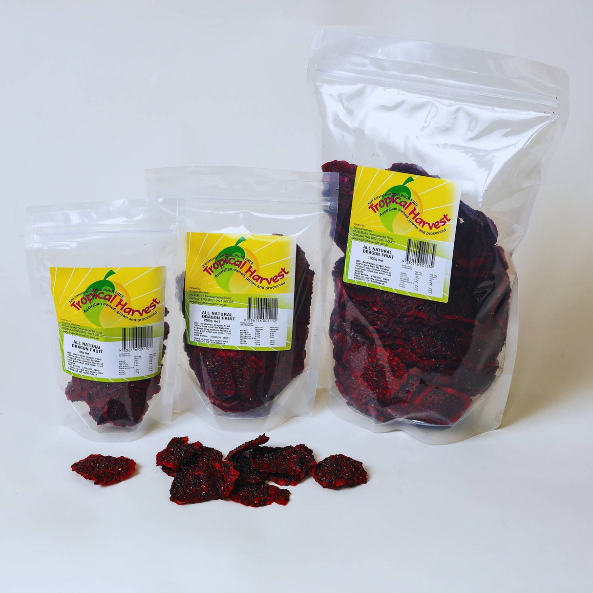 Dried dragon fruit available in 100g 250g and 1kg sizes Australia