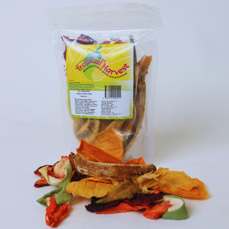 200g dried fruit mix snack pack with mango banana strawberry pineapple and mixed dried fruits
