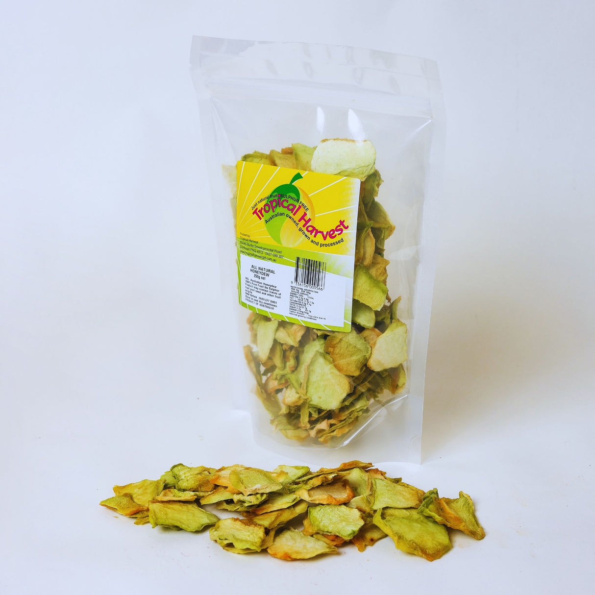 250g pack of dried honeydew melon slices for regular snacking and sharing