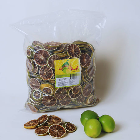 1kg bulk pack of dried lime slices for events catering and high volume use