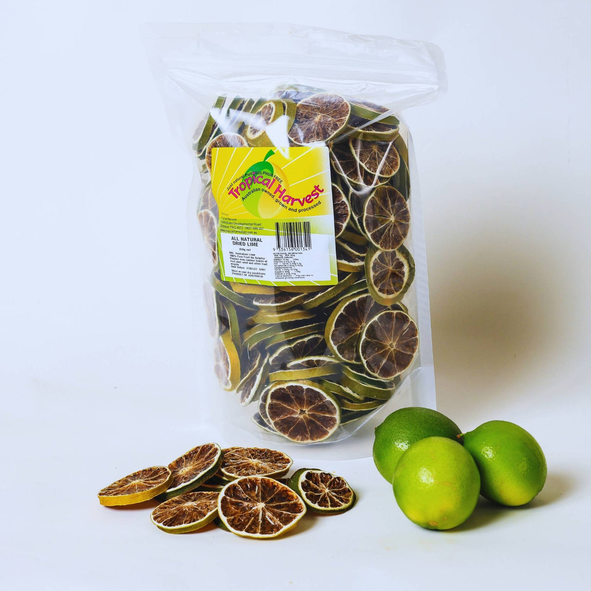 350g pack of dried lime slices ideal for frequent drink garnishing