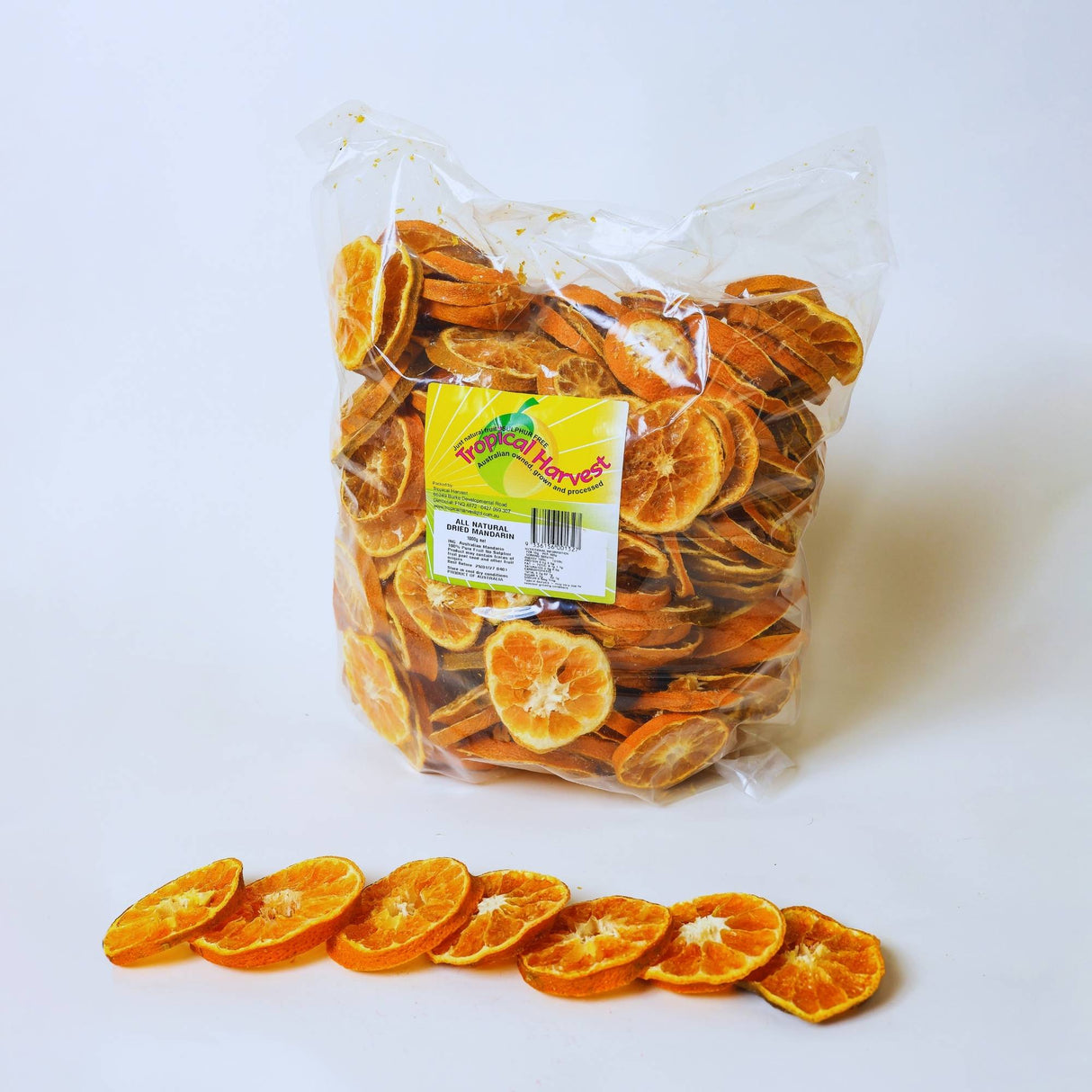 1kg bulk pack of dried mandarin slices for events baking and large batches