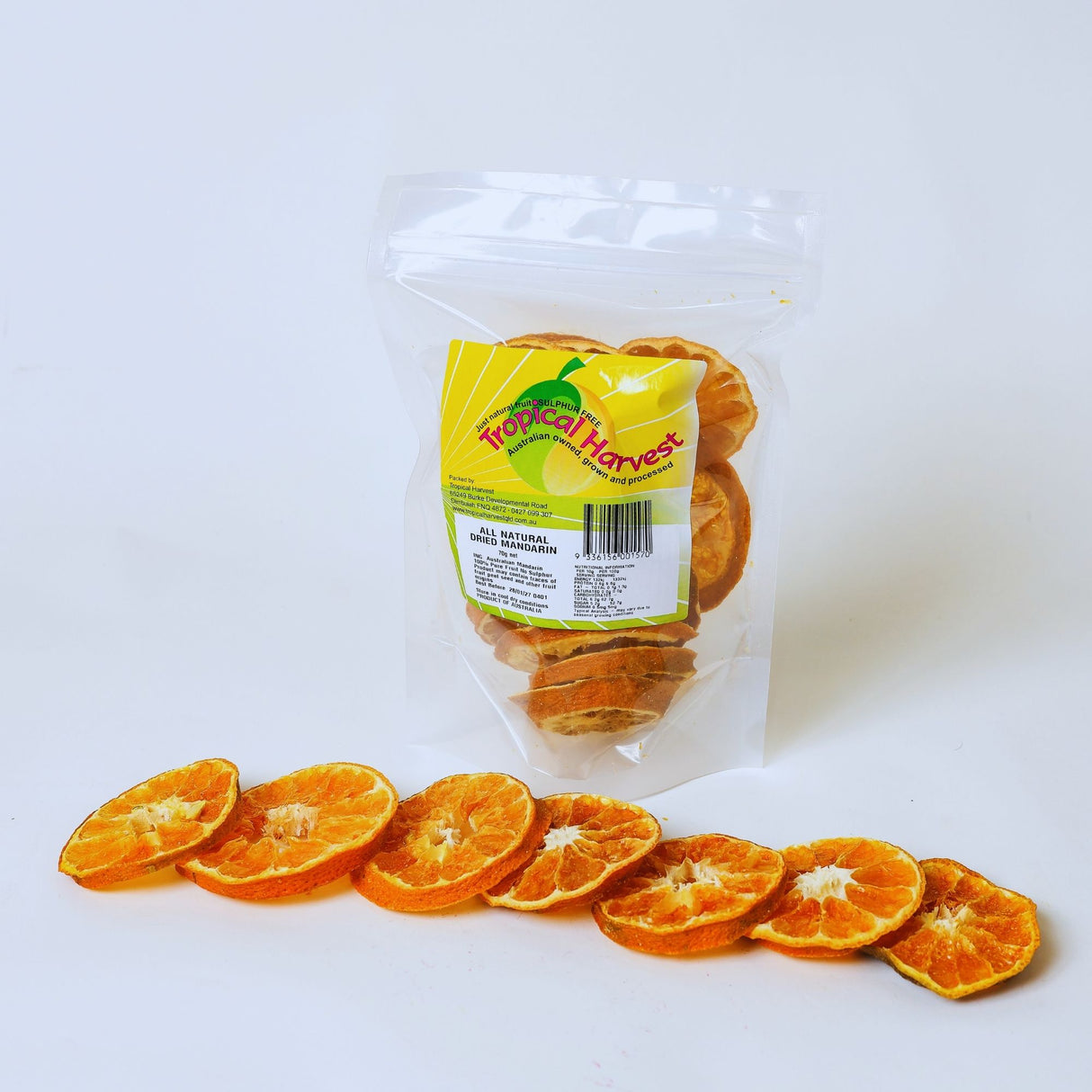 70g pack of dried mandarin slices for snacking tea and light use
