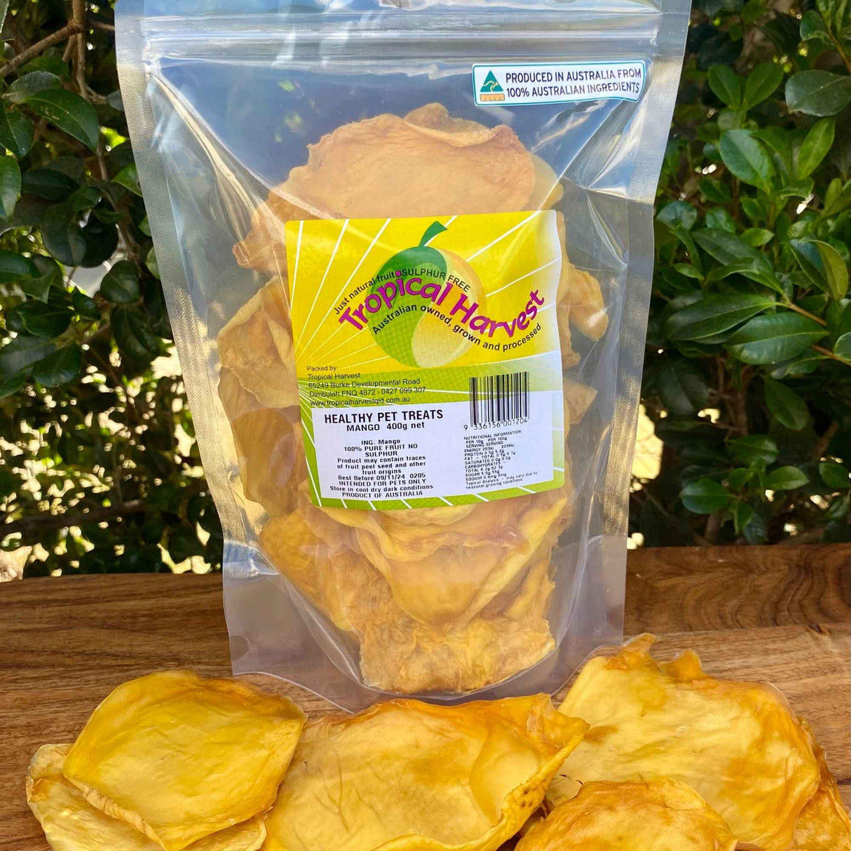 Dried Mango for Pets 400g pack made from 100% natural dried mango