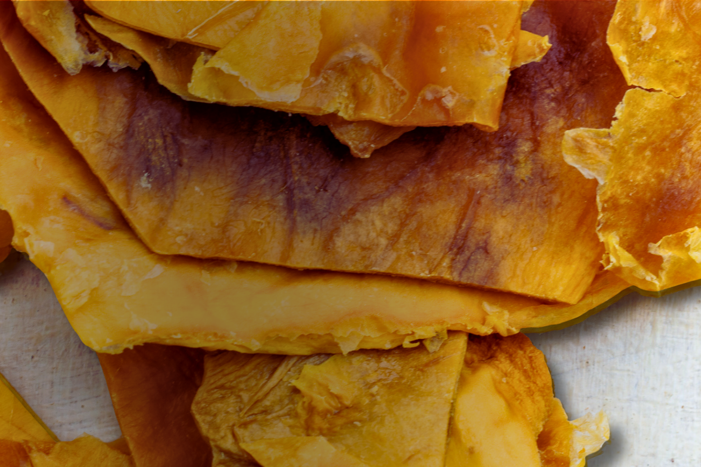 Close-up of Australian dried mango pieces for pets – natural treat with no added sugar, sulphur or preservative