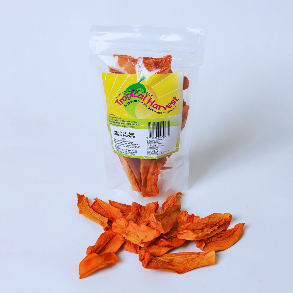 100g dried papaya trial size fruit snack pack Australia