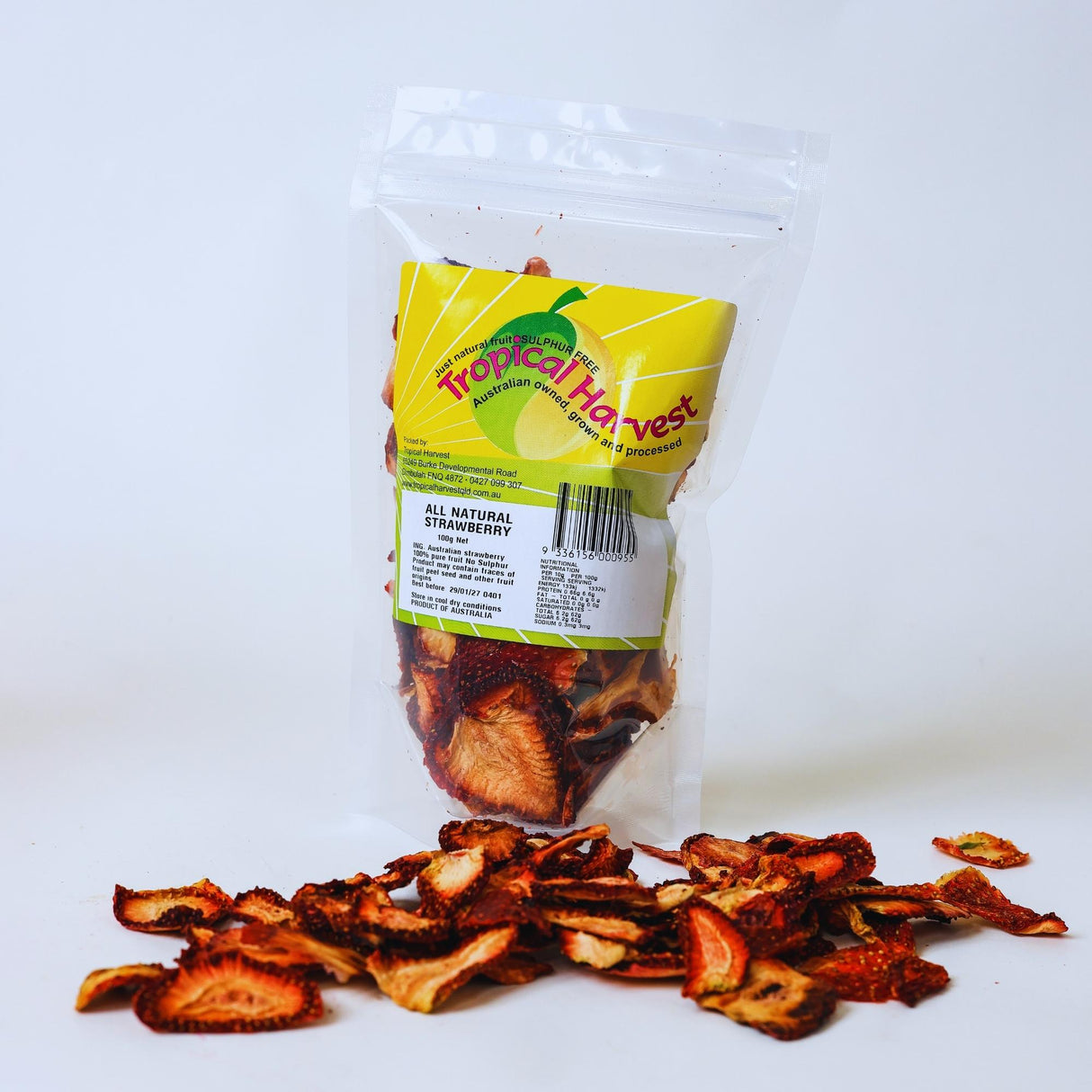 100g dried strawberries most popular fruit snack size Australia