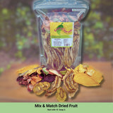 Mix and Match Dried Fruit custom Australian blend with banana foundation and tropical dried fruit pieces.