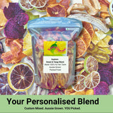 Personalised dried fruit blend made with custom-picked Australian fruits, mixed to order and packed in a resealable pouch
