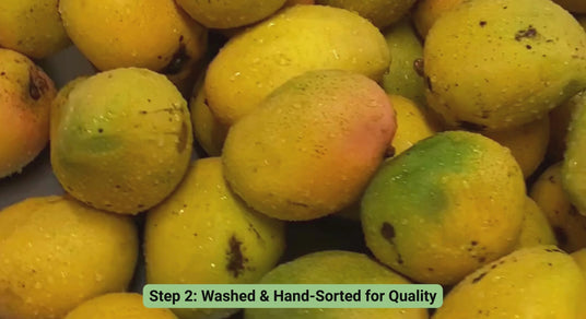 Every piece of fruit is carefully washed and hand-sorted by our team in Queensland. We focus on taste, ripeness, and quality — not supermarket beauty standards — so nothing good goes to waste.