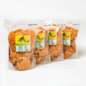 4kg bulk pack of Standard Australian dried mango including four 1kg resealable bags displayed together.