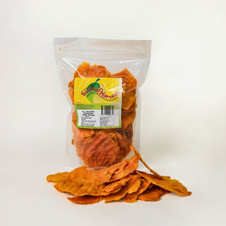 500g pack of Standard Australian dried mango in resealable packaging with sliced mango shown.