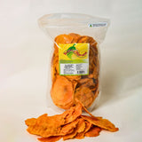 1kg pack of Standard Australian dried mango in a resealable bag with sliced mango displayed.