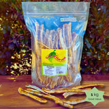 1kg bulk Tropical Harvest dried banana long resealable pack with visible slices. Labeled as "Great Value" — ideal for grazing, sharing, or bulk use.